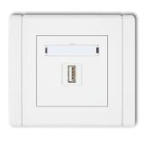 FLEXI Ładowarka USB pojedyncza USB A, 10W max., 5V, 2A biały