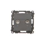 Simon 55 Gniazdo antenowe R-TV zakończeniowe 10dB do gniazd przelotowych 1x Wejście: 5÷862 MHz Czarn