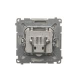 Simon Basic Gniazdo antenowe R-TV-DATA 1x wejście: 5–862 MHz srebrny mat