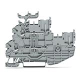 X-COMS dwupiętrowa złączka bazowa 1-przewodowa/1-pinowa szara