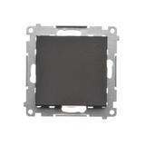 Simon 55 Przycisk zwierny pojedynczy rozwierny bez piktogramu szybkozłączka Czarny mat