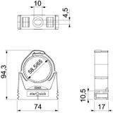SQ-59, ZATRZASK.OBEJMY RUR.59-63,5MM