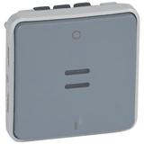 Plexo55 Łącznik Dwubiegunowy Podświetlany Szary 10Ax-250V 069531 LEGRAND