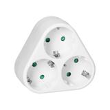 Rozgałęźnik trójkątny 3x2P+Z (Schuko), biały OR-AE-13178(GS) ORNO