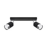 Plafon NERO 2 czarny/chrom