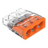 Szybkozłączka 3x 0,5‑2,5mm2 transparentna / pomarańczowa 2273‑203 /100szt./ WAGO