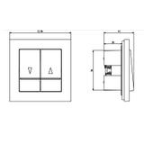 SONATA Łącznik żaluzjowy, zwierny - kolor ecru