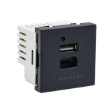 Simon CONNECT TSC-K126G-14 USB ładowarka K45 (45x45) gniazdo typ A+C 5V/4,1A; sza