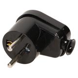 Wtyczka kątowa czarna WT-16/CZARNY ORNO