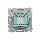 Simon Basic Łącznik dwubiegunowy z podświetleniem LED 10A 250V szybkozłączka biały BMW2L.01/11 KONTAKT