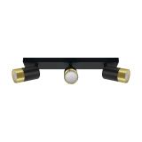 Oprawa ścienno-sufitowa PUZON SPT GU10 3L BLACK/GOLDEN