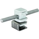 Wspornik PLATTENsnap, stal nierdzewna NIRO/ tworzywo, szary