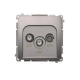 Simon Basic Gniazdo antenowe satelitarne podwójne końcowe SAT-SAT-RTV 2xwejście: SAT: 5–2400 MHz RTV