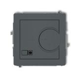 DECO Mechanizm elektronicznego regulatora temperatury z czujnikiem podpodłogowym grafitowy mat