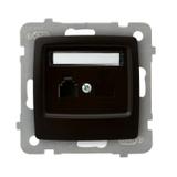 KARO Gniazdo telefoniczne pojedyncze - kolor czekoladowy metalik