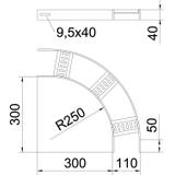 SLB 90 62 100ALU Łuk 90°