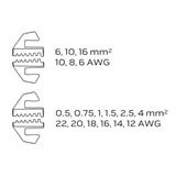 Szczypce do zaciskania końcówek tulejkowych 0.5-16 mm2 (22-6 AWG)