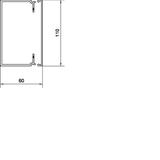 tehalit.LFH Kanał elektroinstalacyjny bezhalogenowy 60x110mm, biały