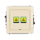 DECO Mechanizm gniazda światłowodowego/optycznego podwójnego, bez pola opisowego beżowy