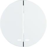 BERKER R.1/R.3 Klawisze z przezroczystą soczewką do łącznika dwuklawiszowego biały 16272089 HAGER