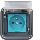 W.1 Gniazdo podtynkowe do ładowania pojazdów elektrycznych IP55 szary XEV081 HAGER