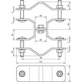 Element mocujący do rur wsporczych, stal nierdzewna NIRO