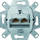 one.platform Gniazdo komputerowe podwójne UAE (RJ45) ekranowane kat.6a klasa (mechanizm) Berker 455501 WDF410866 HAGER