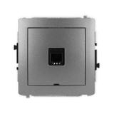 DECO Mechanizm gniazda telefonicznego pojedynczego 1xRJ11, 4-stykowy, beznarzędziowe, bez pola opiso