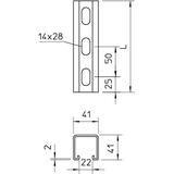MS 41 L 1M 2 V4A, Szyna profilowa