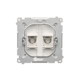 Simon Basic Gniazdo antenowe typu F podwójne biały