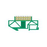 Listwa zaciskowa wysoka podstawa - 7 zielona