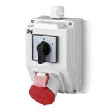 Rozdzielnica RS-Z Wył.0-1, 3P+N+Z 32A IP 44 RAL 7035 Szary