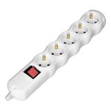 Rozgałęźnik wielogniazdowy 5x2P+Z z wyłącznikiem Schuko biały OR-AE-13267(GS)/W ORNO