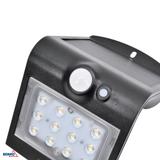 NAŚWIETLACZ LAMPA SOLARNA LED TRINGO 1,5W 220lm 4000K IP65 CZARNY Czujnik ruchu PIR BEMKO
