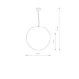 Nowodvorski lampa wisząca zewnętrzna Cumulus L E27 biała O60cm 9607