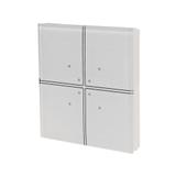 Szklany przycisk dotykowy do instalacji tradycyjnych 230V z odbiornikami o małej mocy biały GS4-AC-T-W F&F