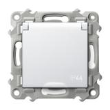 SZAFIR Gniazdo bryzgoszczelne z uziemieniem IP-44 z przesłonami torów prądowych wieczko w kolorze wy