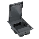 Simon Connect Puszka podłogowa 4x K45+2x K45/2 montaż modułów kątowy szary