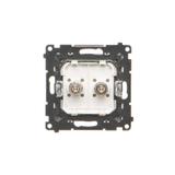 Simon 55 Gniazdo ekwipotencjalne podwójne Grafitowy mat