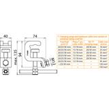 Zacisk uniwersalny U6, zakres fi 25/30 mm