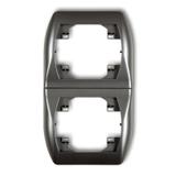 TREND Ramka pionowa podwójna grafitowa