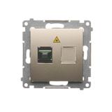 Simon 54 Gniazdo światłowodowe / optyczne pojedyncze SC/APC złoty mat