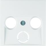 BERKER S.1/B.3/B.7 Płytka czołowa do gniazda antracytowego 2- i 3-wyj. biały 12031909 HAGER