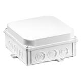 N180x180S Puszka naścienna 88 x 188 x 188  mm, bezhalogenowa, samogasnąca, UV, IP 67 - kolor biały