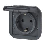 NOWE PLEXO - GN. SCHUKO 2P+Z ZACISKI ŚRUBOWE MECHANIZM 16A-250V ANTRACYT 069839L LEGRAND