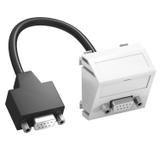 MTS-DB9 F RW1, Wspornik multimedia D-Sub9 z kbl., gn.-gn.