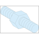 Rozdzielnice PrismaSet, przekładki sześciokątne M6 4 sztuk 9mm