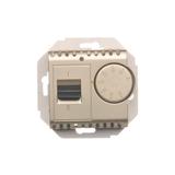 Simon 54 Regulator temperatury z czujnikiem wewnętrznym 16(2) A 230V. Montaż na wkręty złoty mat