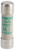 Wkładka bezpiecznikowa cylindryczna CH-10 10x38mm aM 8A 500VAC LF308M HAGER