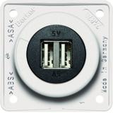 "Integro Gniazdo USB ładowania podwójne, 12V, 3A